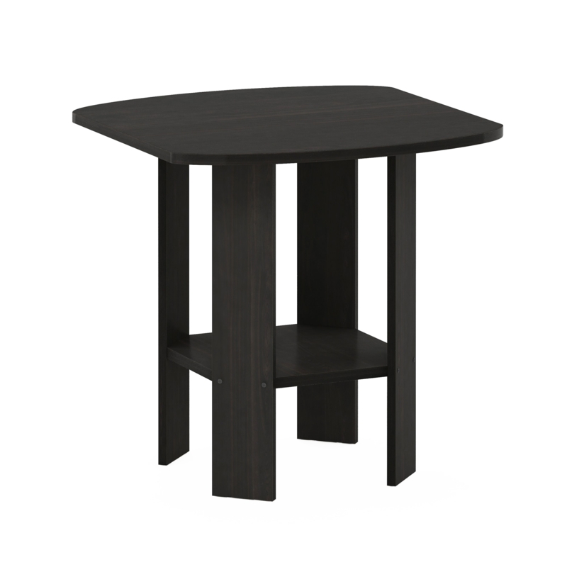 End Table, Round Silhouette, Cross Brace Base, Lower Shelf, Light Oak