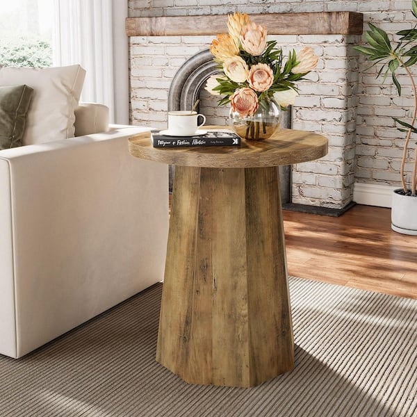 End Table Rustic Wood Metal Open Frame Wood And Metal End Table