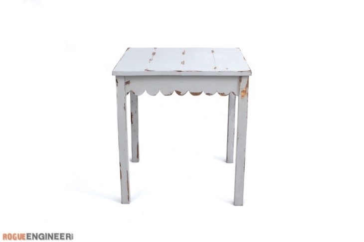 End Table Scalloped Apron Cottage Style End Table Ideas