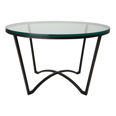 End Table Transparent Body Acrylic C-Shaped Minimalist Clear Glossy