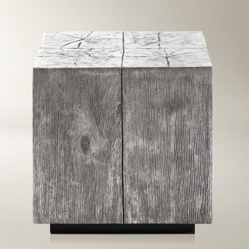 End Table Tree Ring Top Bark Texture Stump Form Sculptural Design