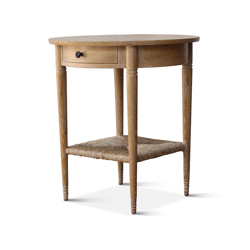 End Table Turned Pedestal Silhouette Dark Espresso Finish Traditional Style