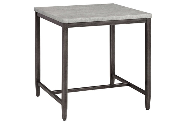 End Table Two Drawers Open Bottom Shelf Weathered Gray Finish