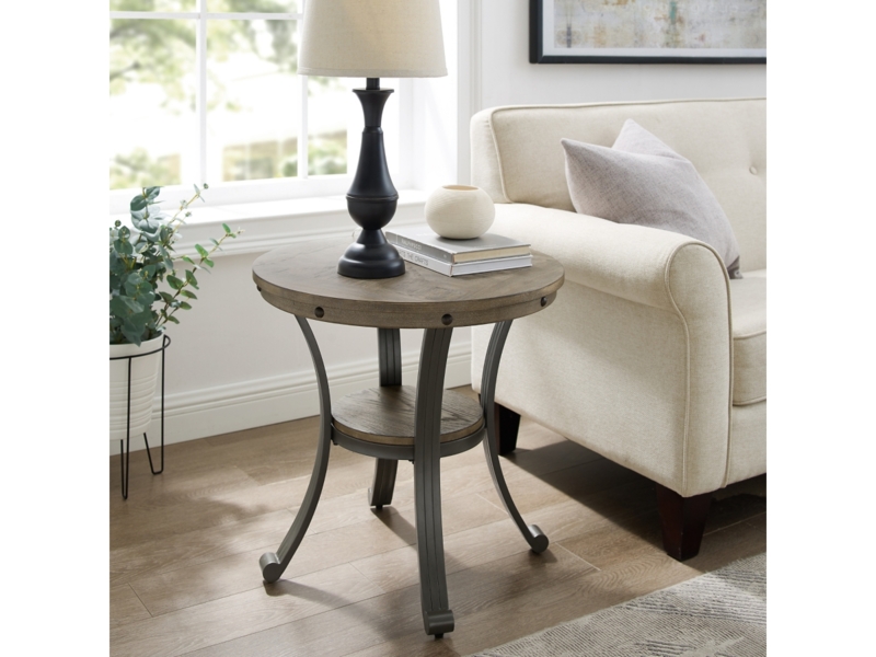 End Table Walnut Tray Top with Tapered Tripod Legs