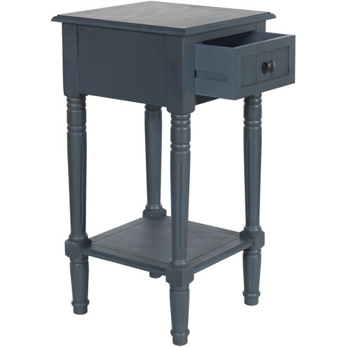 End Table with Turned Legs, Single Drawer, Antique Distressed Finish