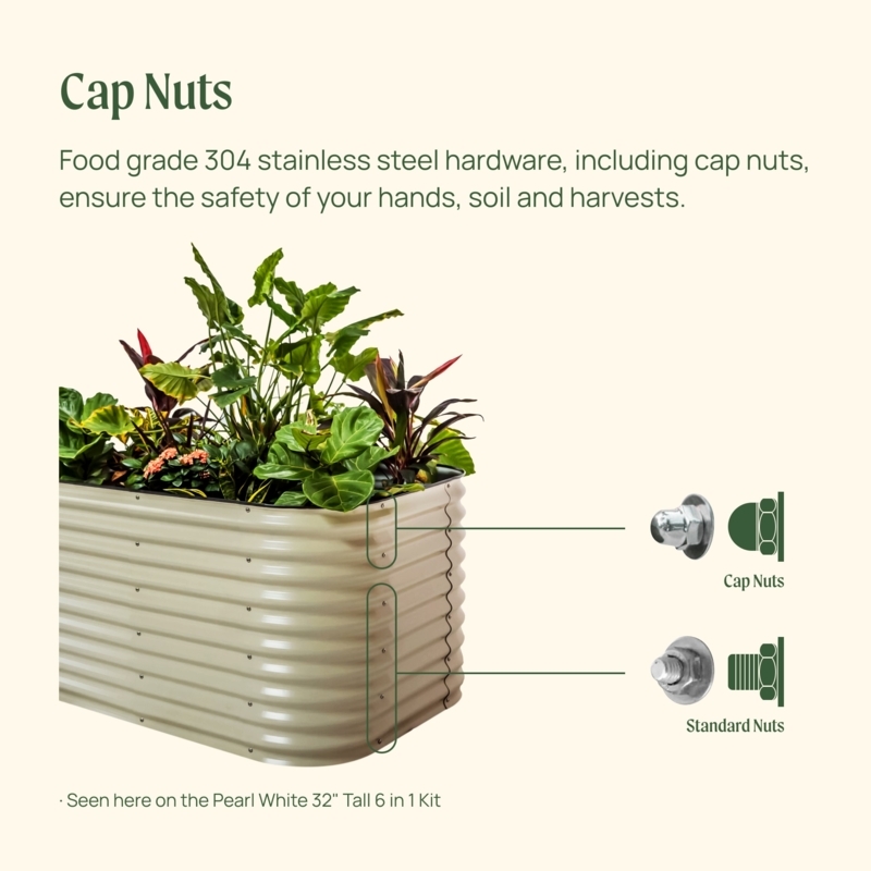 Extra Tall Metal Raised Garden Bed in Terra Cotta Finish