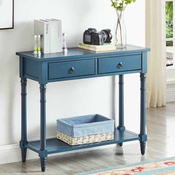 Farmhouse End Table with Single Drawer & Lower Shelf