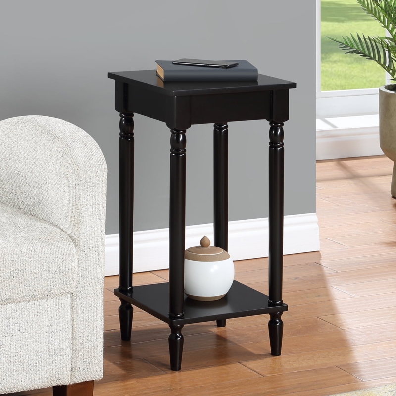 French Country End Table with Turned Spindle Legs