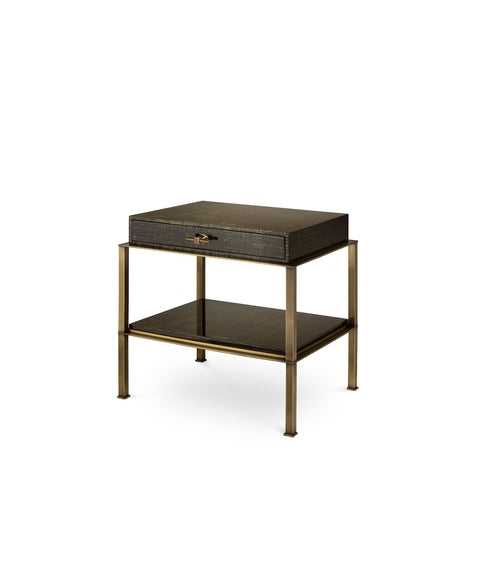 GAMBREL NIGHTSTAND - BRASS  The Lacquer Company US