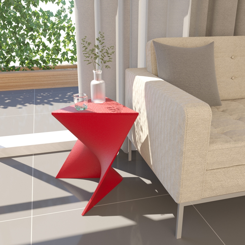 Glam White Drum Side Table with Ribbed Texture and Gold Pedestal Base