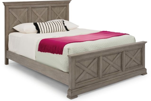 Gray Queen Bed Frame Cross Buck Panels Gray Wash Rustic Farmhouse