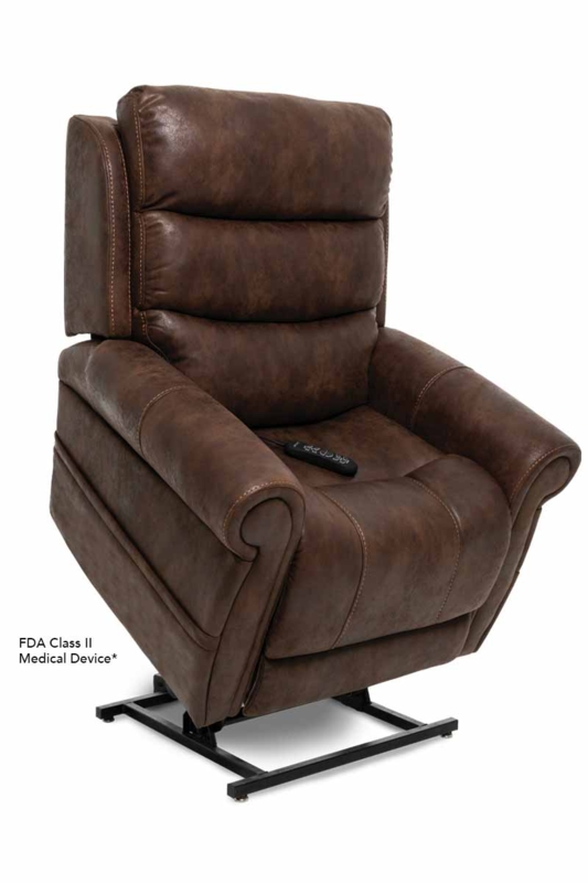 Grey Power Lift Recliner with Split Back Support and Wired Remote