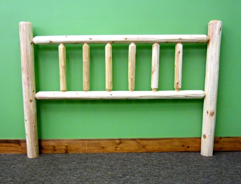 Headboard Mortise and Tenon Joinery Unfinished Surface Log Style
