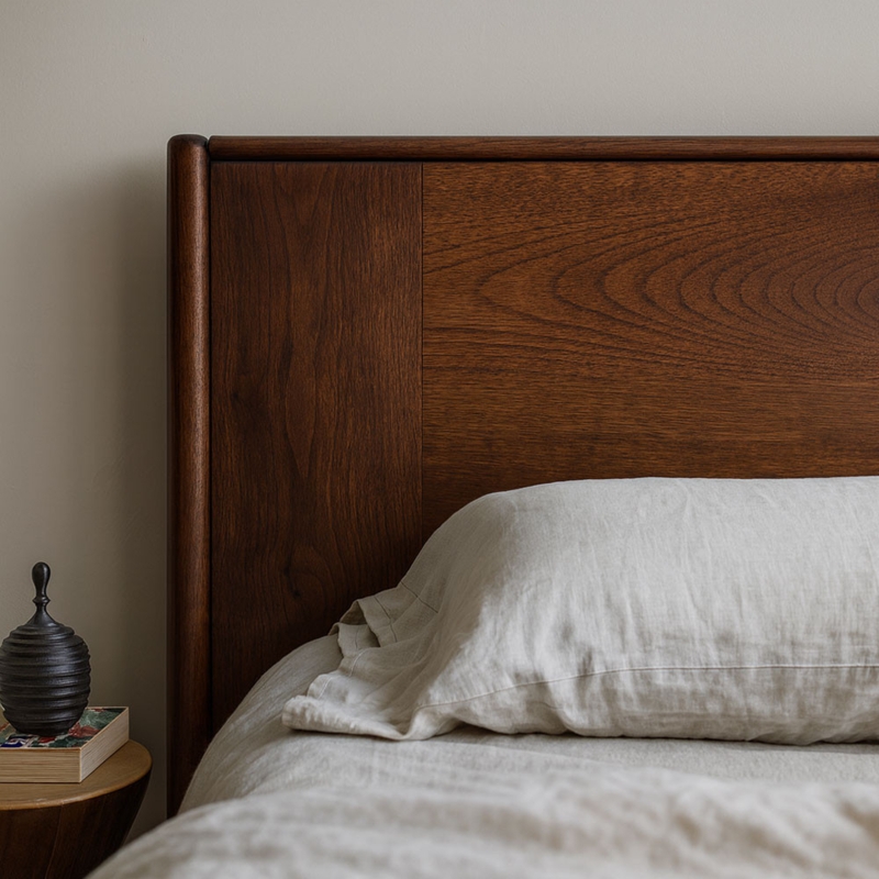 Headboard Organic Edge Vertical Slats Modern Wood Plank