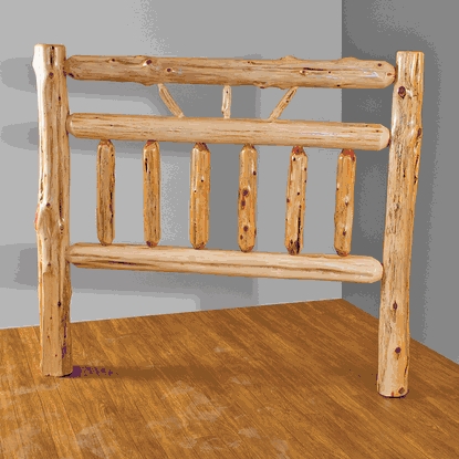 Headboard Organic Top Rail Handcrafted Texture Natural Cedar Log