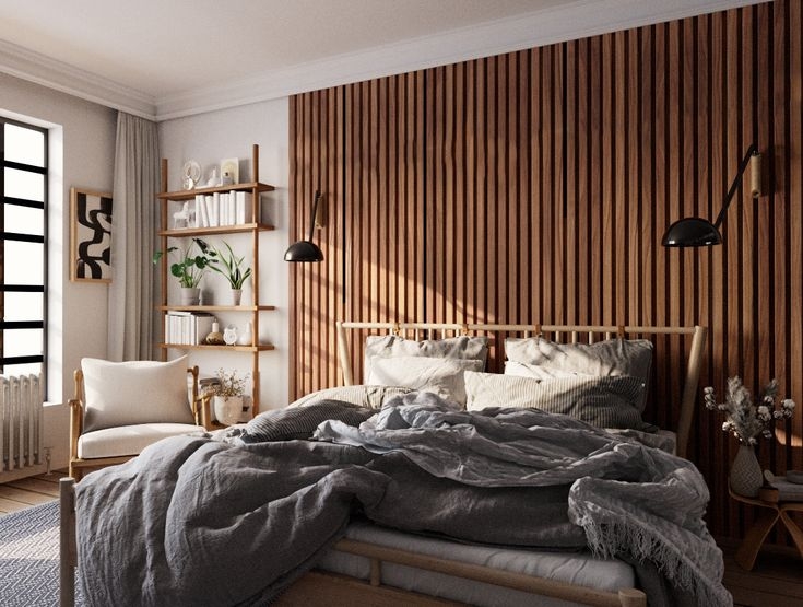 Headboard Oversized Height Blonde Wood Modern Blonde Wood Accents