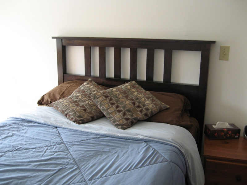 Headboard Plank Style Rustic Farmhouse Wood Toned Finish Rustic Slatted