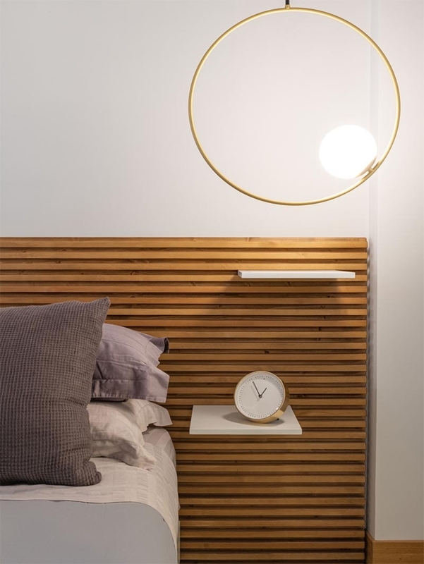 Headboard Slotted Modular Shelves Cantilevered Surfaces Functional