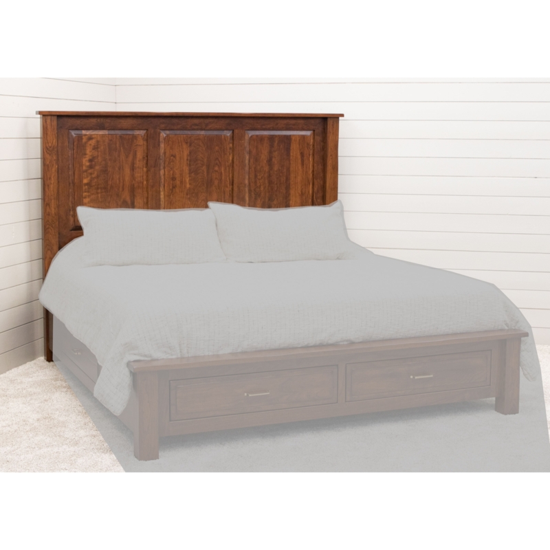 Headboard Traditional Arched Top Paneled Design Reddish-Brown Wood