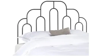 Headboard Warm Wood Finish Vertical Spindles Open Frame Farmhouse