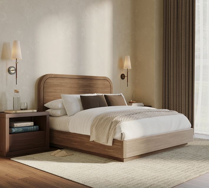 Headboard with Seadrift Finish and Minimalist Silhouette