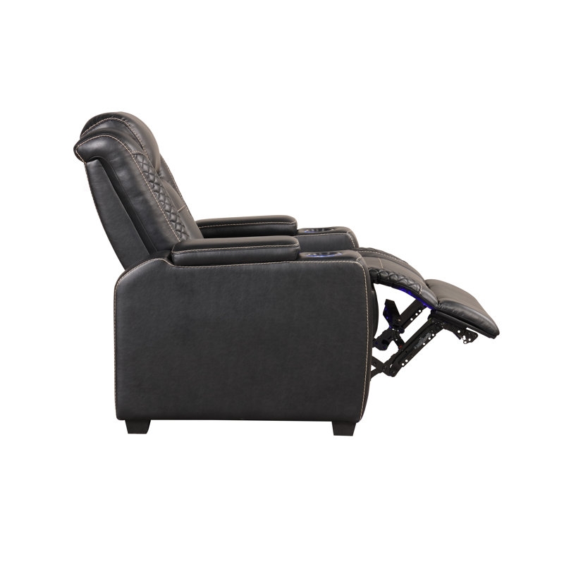 Home Theater Recliner Power Motion Seat with LED Accents