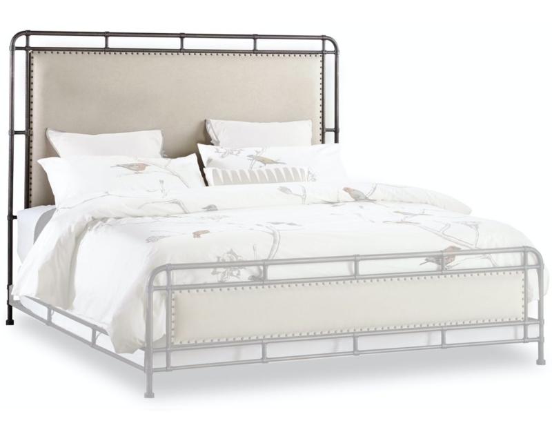 Industrial Bed with Thin Metal Frame and Headboard