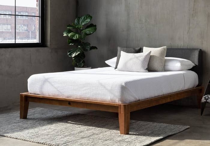 Interlocking Wood Platform Bed Frame