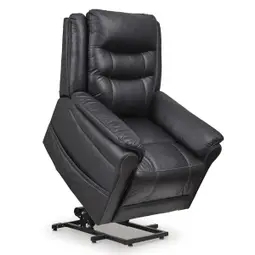 Lift Recliner Charcoal Fabric Hand Remote Split Back Power Chair
