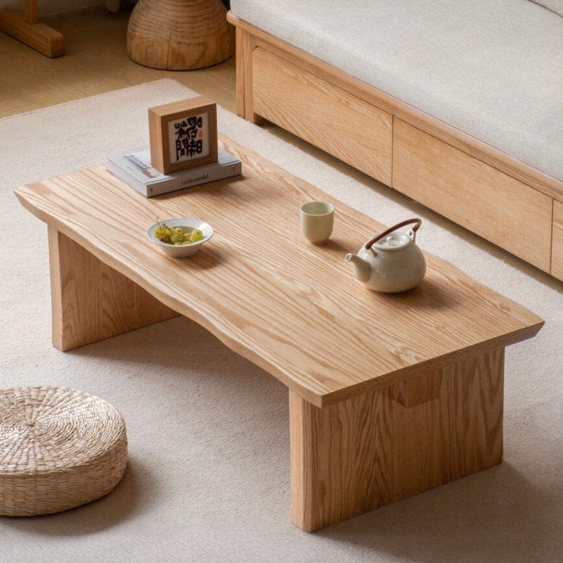 Live Edge Coffee Table Wood Hairpin Legs Organic Modern Styling