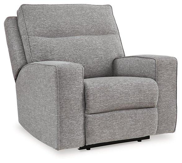 Loveseat Graphite Gray Fabric Track Arms Block Legs