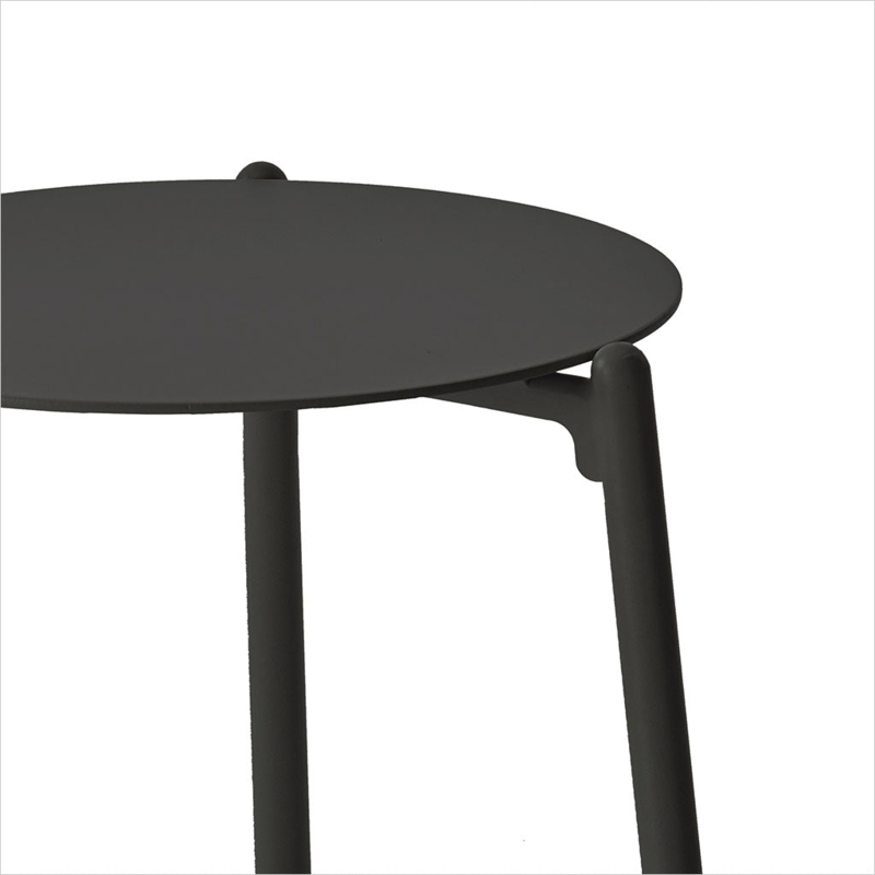 Low Profile End Table with Cross-Shaped Base