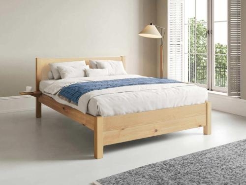 Low Profile Platform Bed Pale Blonde Scandinavian Minimalism