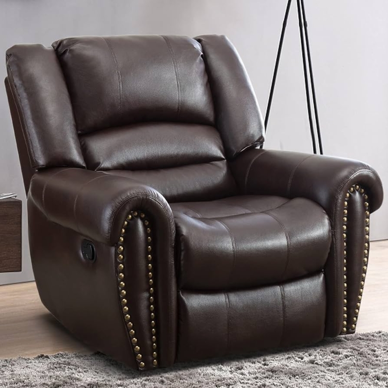 Manual Recliner Chair with Segmented Three Tier Backrest