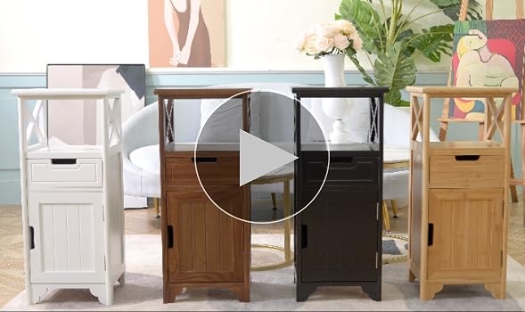 Matte Black Nightstand with Integrated Charging Station