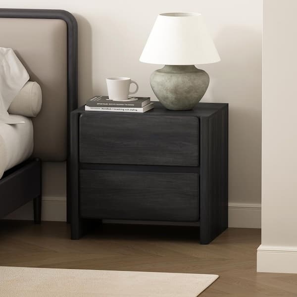 Mid-Century Modern Nightstand with Splayed Wood Legs
