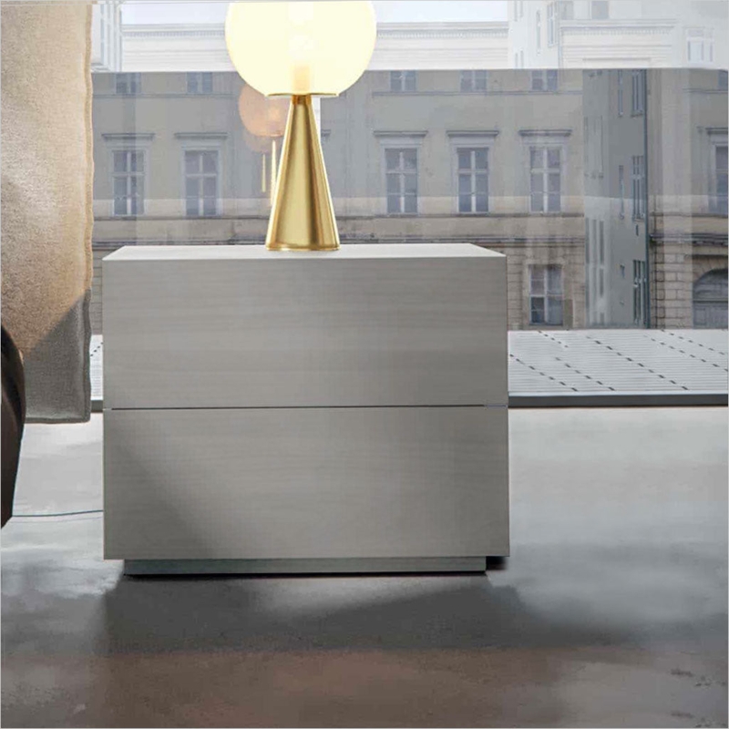 Minimalist Nightstand Recessed Pulls Matte Finish Scandi Style