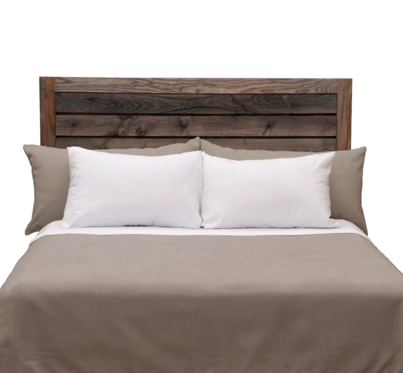 Natural Wood Spindle Headboard Styling Log Construction Open Back Rustic
