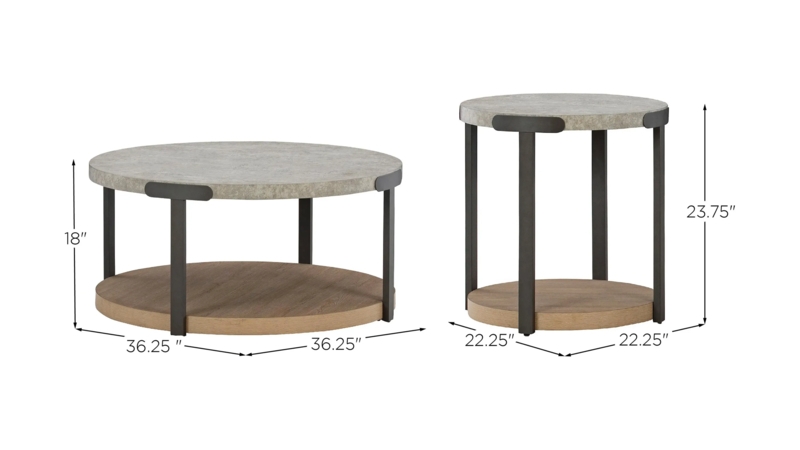 Nesting Coffee Table Set with Rivet Details and Industrial Casters