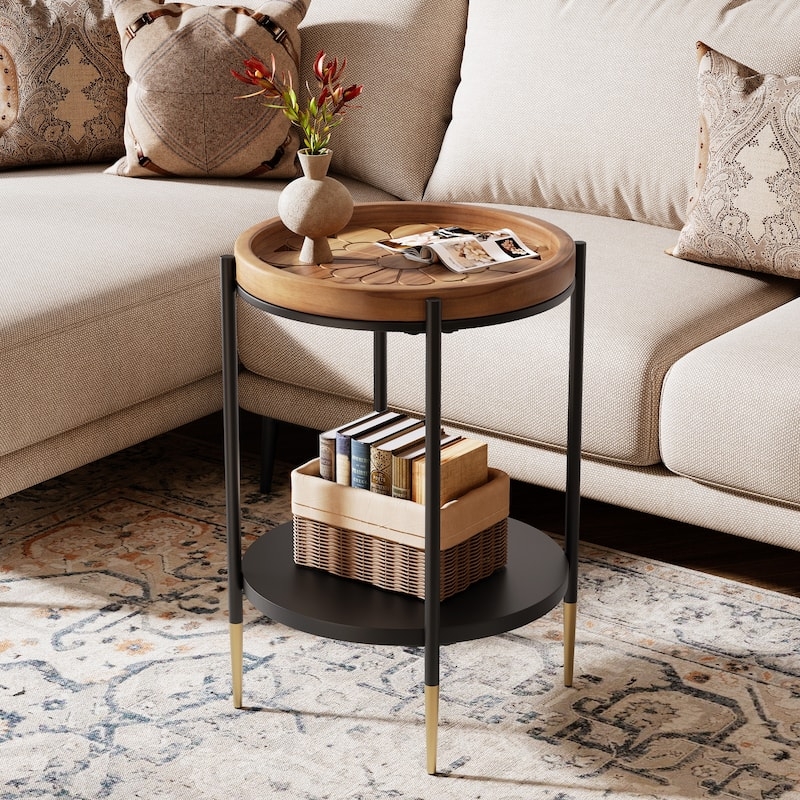Nesting Tables Staggered Heights, Industrial Nesting Accent Tables
