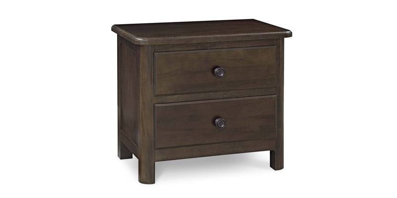 Nightstand Beige Painted Finish Recessed Panels Traditional Decor