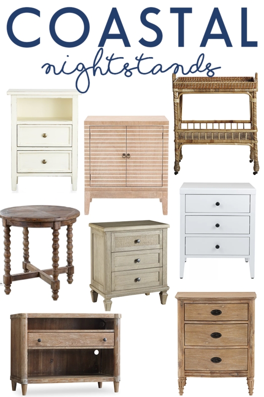 Nightstand Coastal Theme Woven Details Storage Drawers Bedroom Ideas