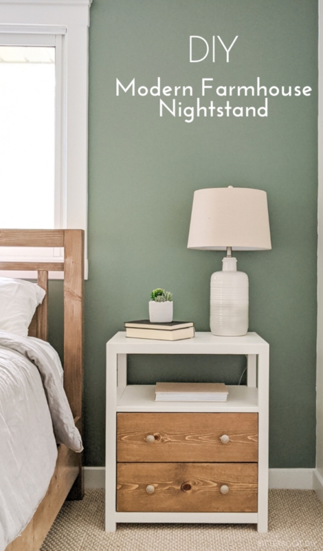 Nightstand Natural Wood Grain Single Drawer Open Shelf Minimalist