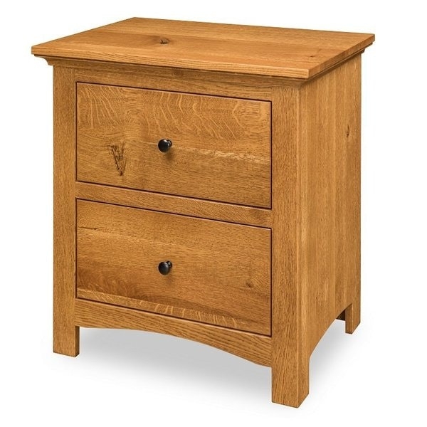 Nightstand Quarter Sawn Oak Rustic Craftsman Bedside Table