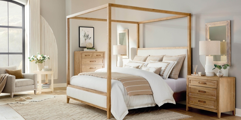 Nightstand Traditional Brown Stain Bail Pulls Classic Bedroom Furniture