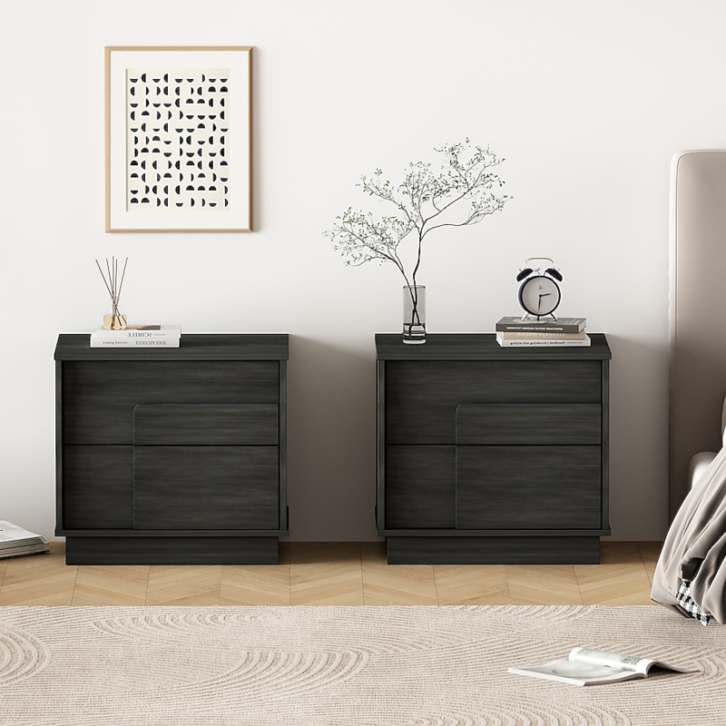 Nightstand with Integrated Handles, Minimalist Style