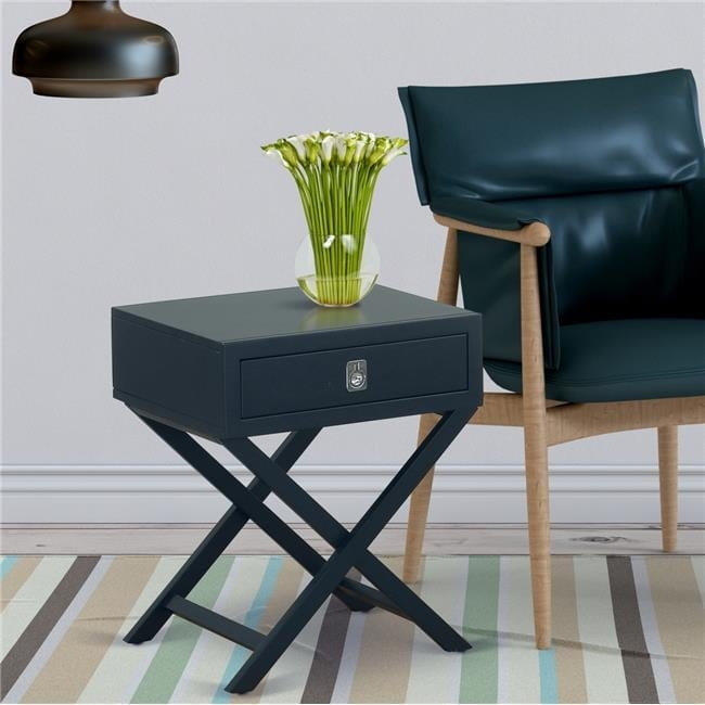 Nightstand with Square Tapered Legs, Single Drawer, Transitional