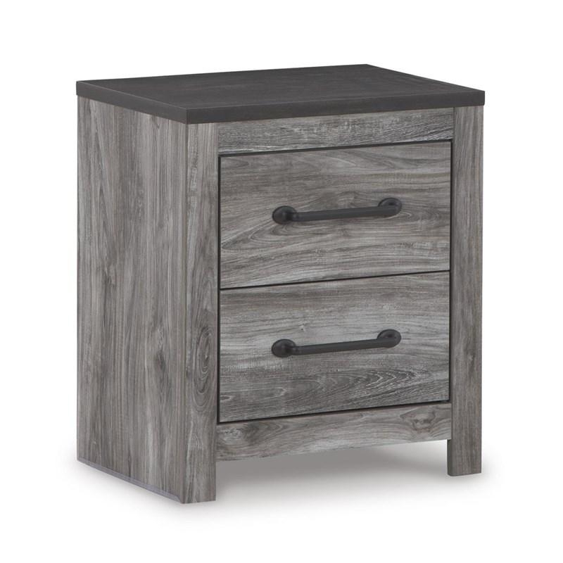 Nightstand with Two Drawers in Warm Wood Toned Finish