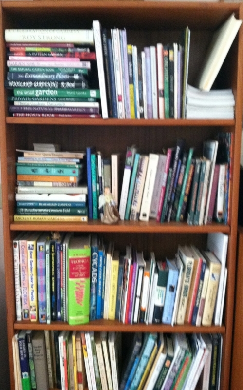 Open Back Bookcase White Mixed Stacking Orientation Creative Stacking