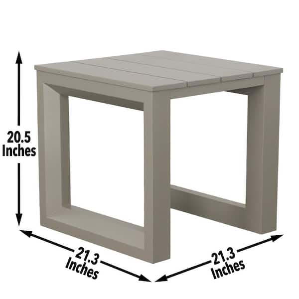 Outdoor Side Table Drum Silhouette Perforated Charcoal, Modern